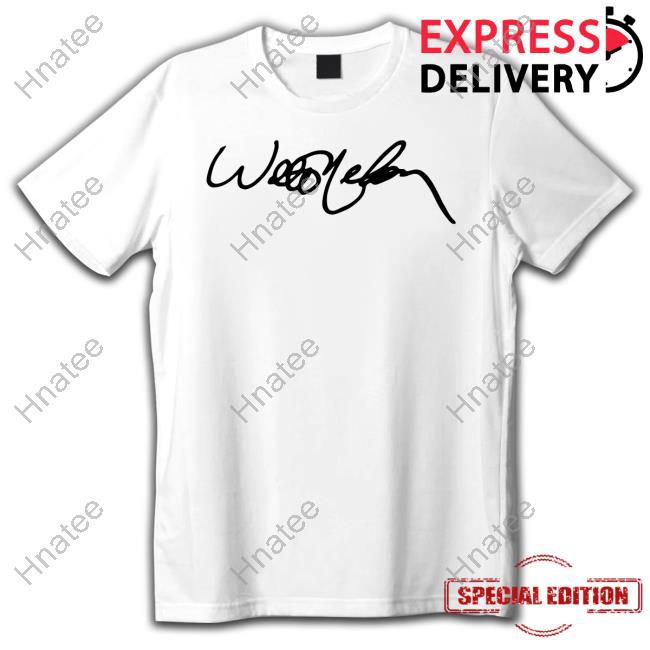 Official Willie Nelson Signature White T Shirt
