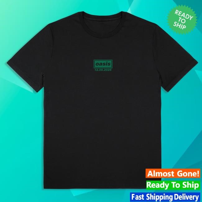 Official Oasis Tour Merch Live '25 Mexico City Event T Shirt 12th September Black