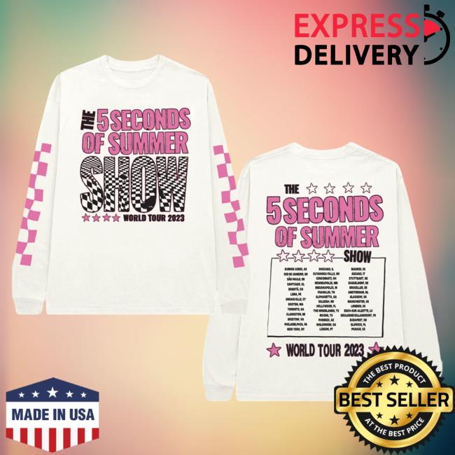 The 5 Seconds Of Summer Show World Tour 2023 5Sos Long Sleeved T Shirt