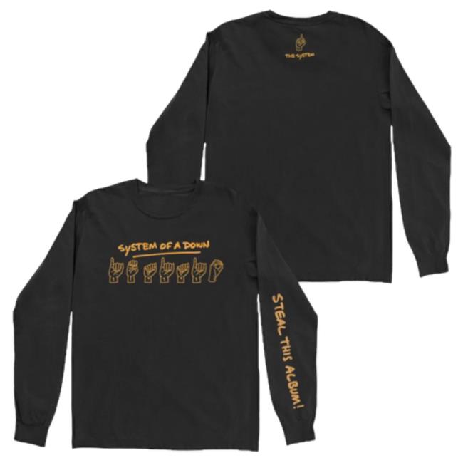 Official System Of A Down Merch Store Shop Merch System Of A Down Sign Language Long Sleeve Tee