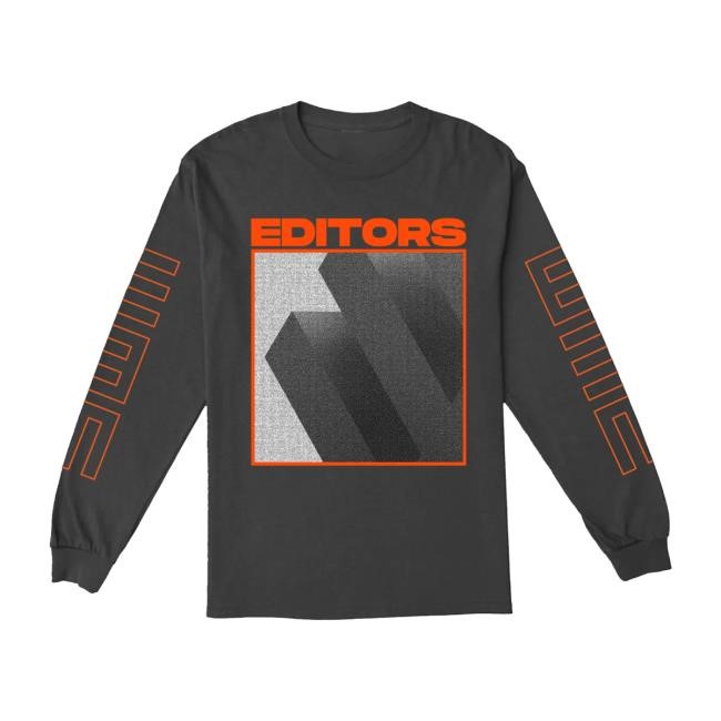 Editors Orange Logo Black L/S Shirt Editors Band