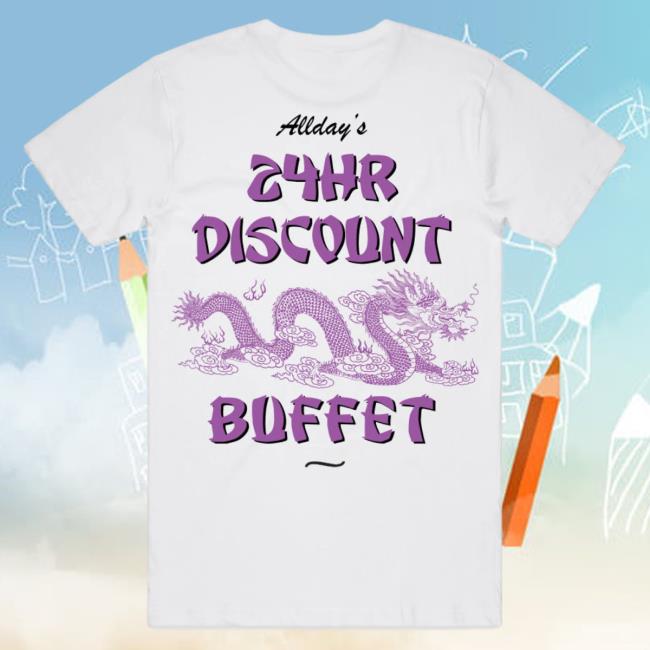 Official Allday Merch Store Allday / Allday's 24Hr Discount Buffet / White Popover Shirt