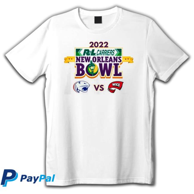 Official South Alabama Vs Western Kentucky 2022 R+l Carriers new Orleans Bowl Matchup Shirt Official South Alabama Vs Western Kentucky 2022 R+l Carriers new Orleans Bowl Matchup Hoodie