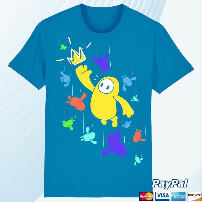 Official Devolver Digital Merch Shop Fall Guys Screen Print New T-Shirt