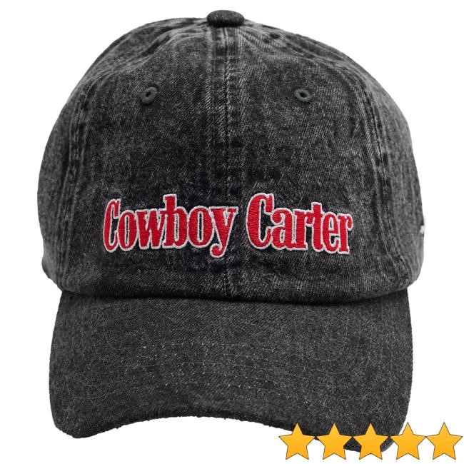 Official Beyonce Merch Store Shop Beyonce Cowboy Carter Grey Denim Cap Beyoncé