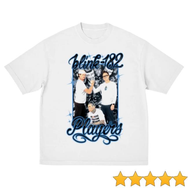 Official Blink 182 Merch Blink-182 Players Photo Airbrush Top Shirt
