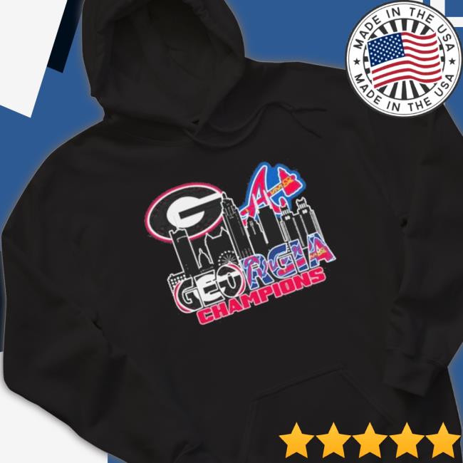 Georgia City Skyline, Georgia Bulldogs And Atlanta Braves Champions 2022 Shirts
