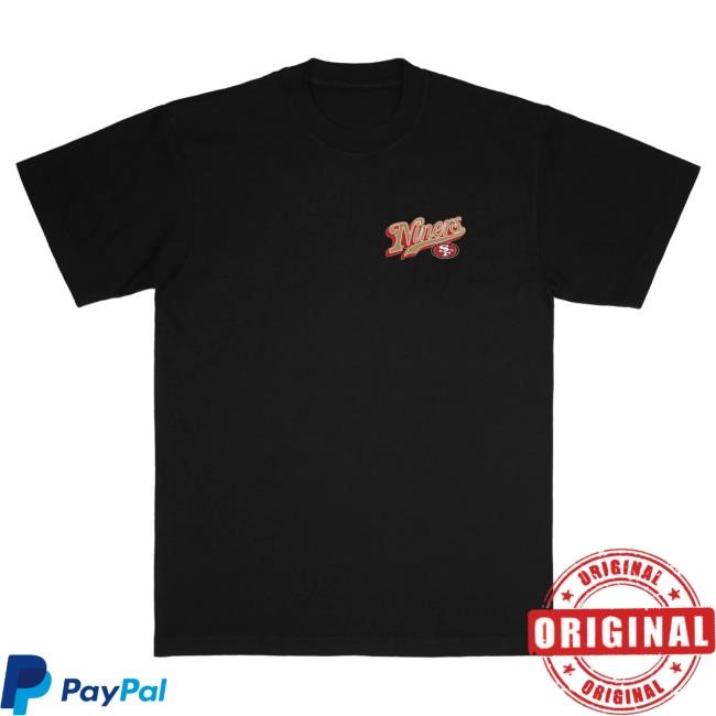 Official Born X Raised Merch Born X Raised + 49Ers Pro Script Tshirt: Black