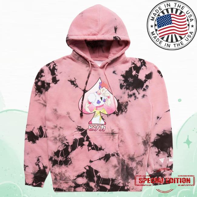 Official Hypland Clothing Merch Store Hypland Hxh Hisoka Spade Tie Dye Popover Hoodie (Tie Dye)