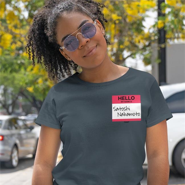 Fomo21 Merch Hello My Name Is Satoshi Nakamoto Hoodie Isabellasg3