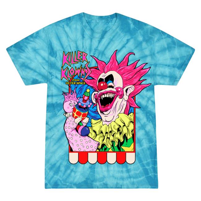 Official Cavity Colors Killer Klowns Spikey's Puppet Show 3D Tie Dye Sweatshirt Cavitycolors