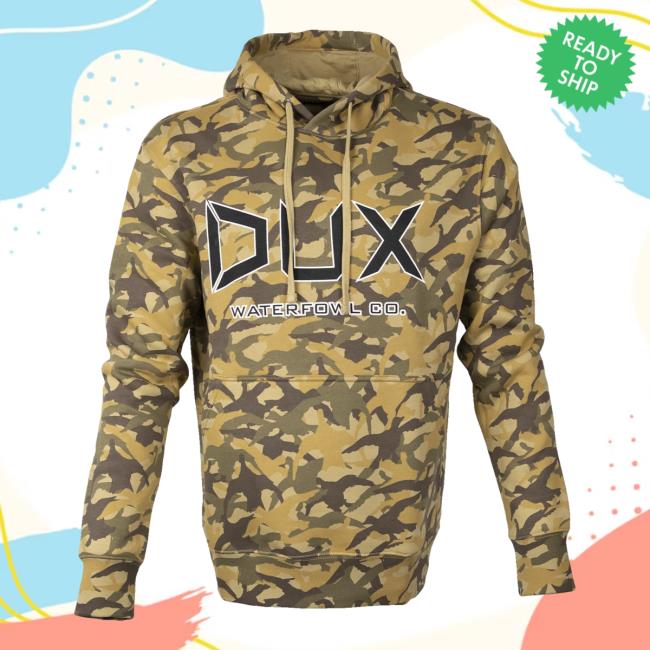 Official Dux Waterfowl Co Cupped DUX Wetlands Camo HD Thermal Sweatshirts Duxwaterfowl