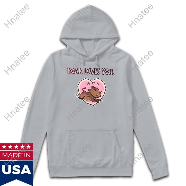 Valheim Merch Boar Loves You Hoodie