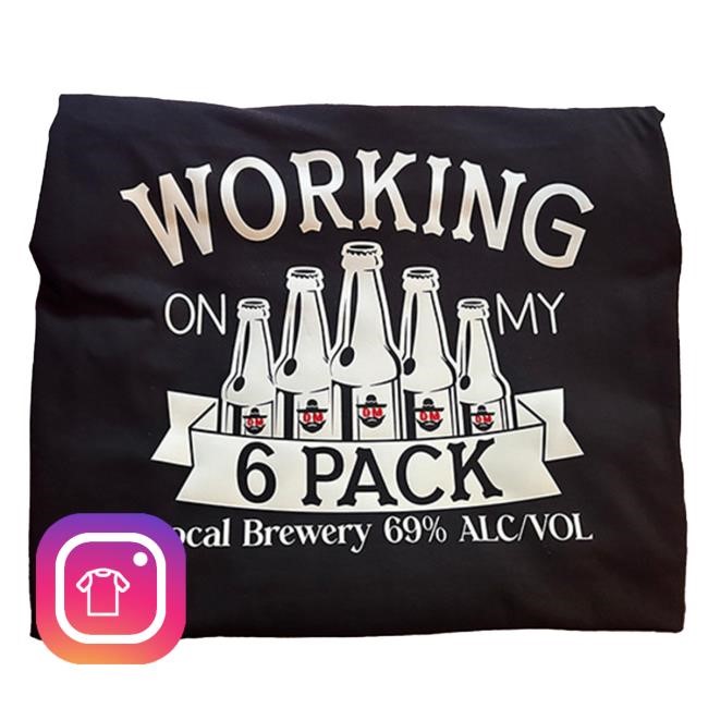 Drunken Migos Working on my 6pack (black) New Tee