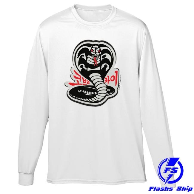 Official Cobra Kai Merch South Korea Cobra Kai Logo Long Sleeve Tee