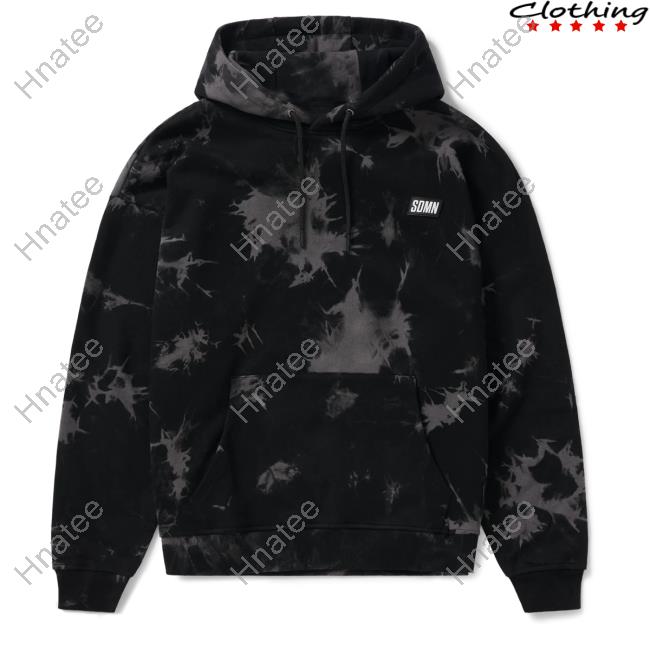 Official Sidemen Clothing Sdmn Tie Dye Hooded Sweatshirt Black/Grey Sidemenclothing