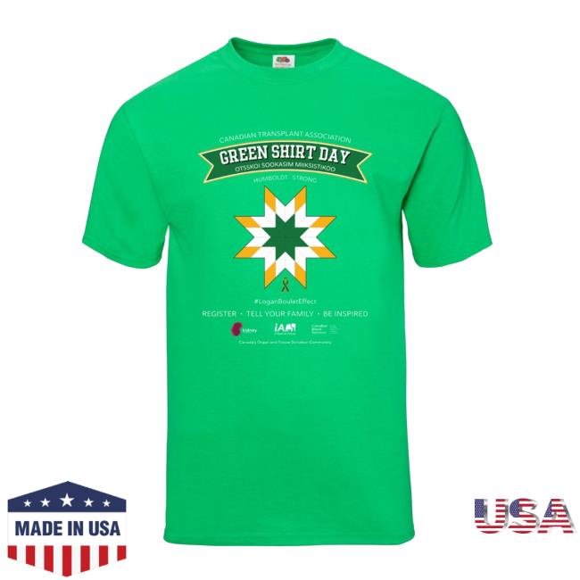 Canadian Transplant Association Green Day Otsskoi Sookasim Miiksistikoo Humboldt Strong Tees