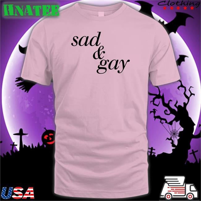 Sad & Gay T Shirt Purple