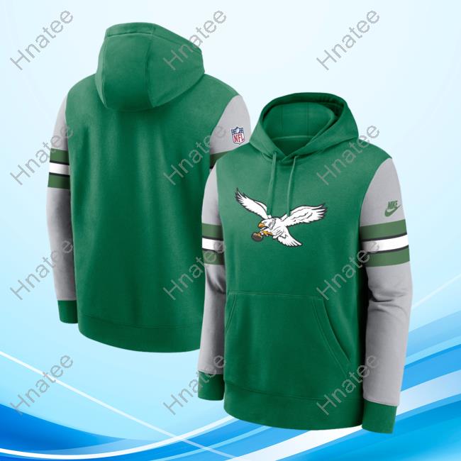 Official PhiladelphiaEagles Clothing Merch Store Shop Green Philadelphia Eagles Sideline Alternate Club Sweatshirts