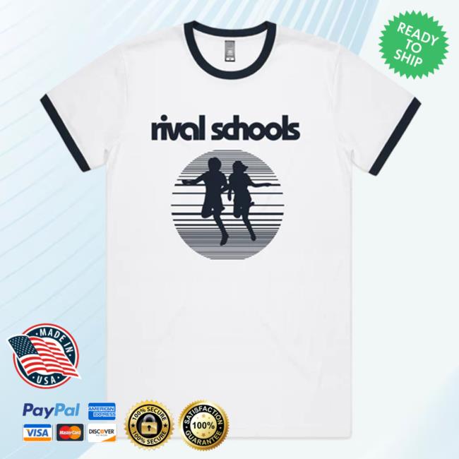 Official Run For Cover Records Store Rival Schools Running Logo Ringer Shirt