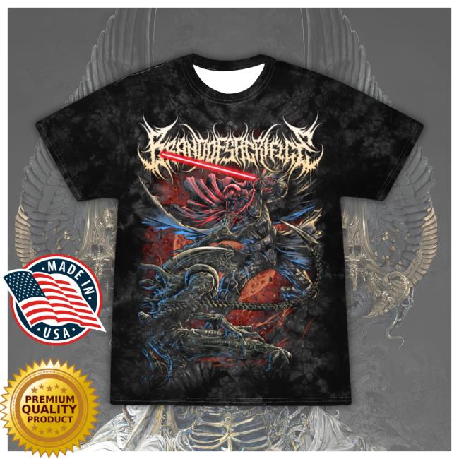 Official Brand Of Sacrifice Merch Vader Vs. Xenomorph Black Dye T-Shirt