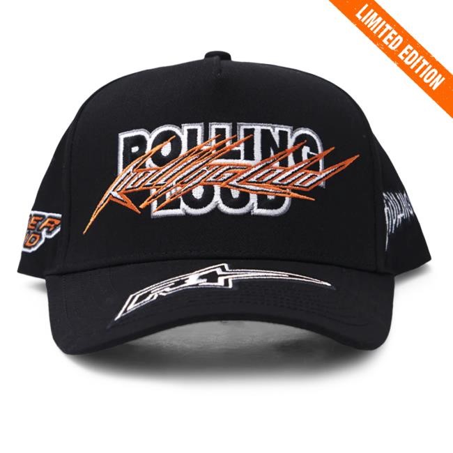 Official Rolling Loud Merch Store Shop Rolling Loud RL Super Moto Black Snapback Cap RollingLoud