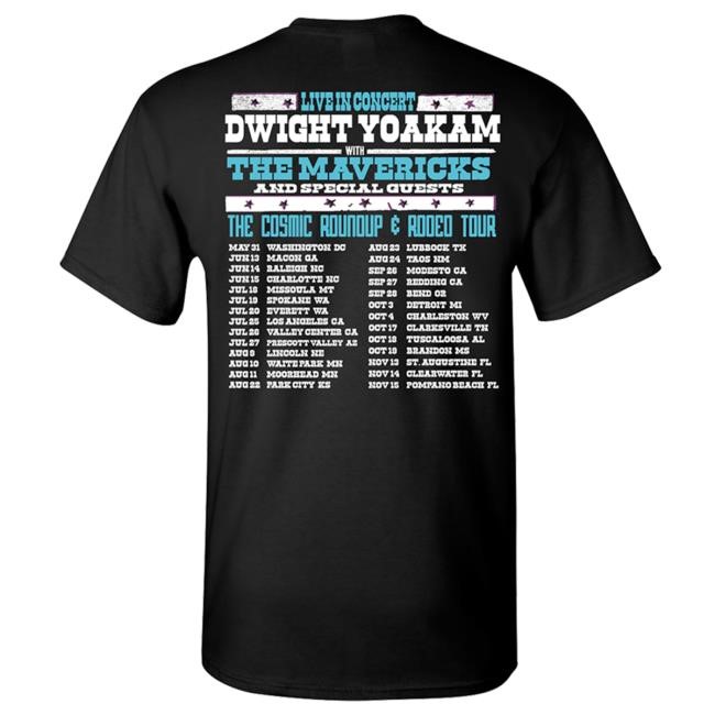 Official Dwight Yoakam Merch Store Shop DwightYoakam Dwight Yoakam With The Mavericks Tshirt