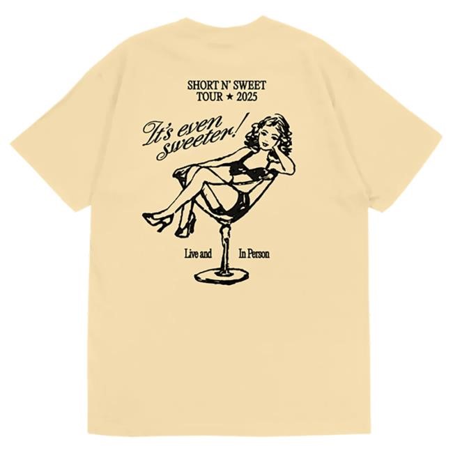 Official Sabrina Carpenter Merch Store Short n' Sweet TV Grid Residency Tees