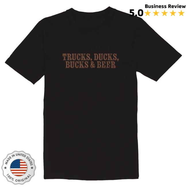 Official Brian Kelley Shop Trucks, Ducks, Bucks & Beer Shirt New