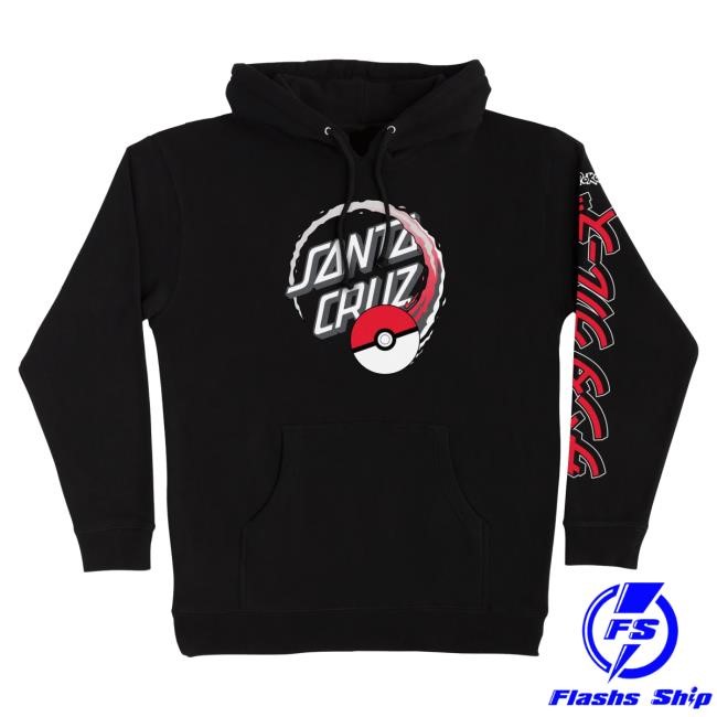 Santa Cruz Poké Ball Dot Hoodie Pokémon Skate Brand Hot Fan Season Us