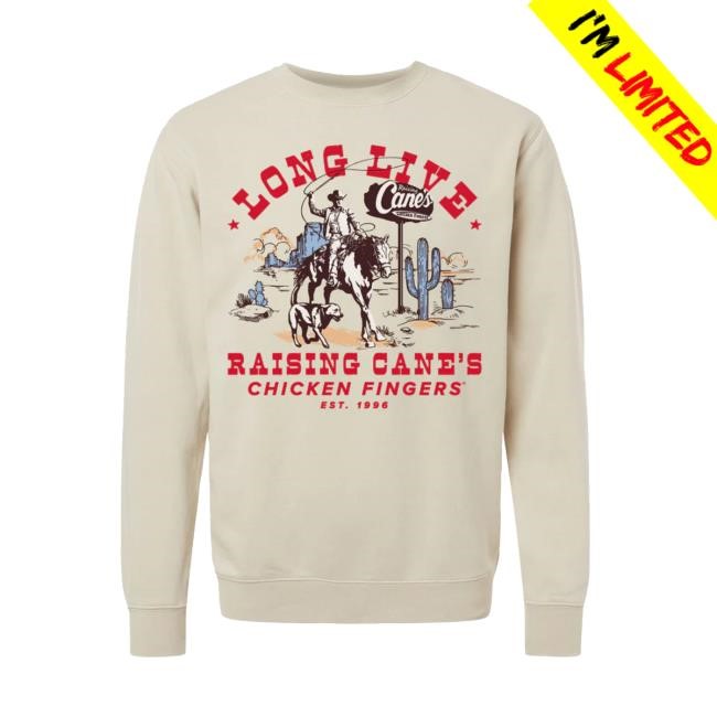 Raising Cane's Desert Rider Pullover Sweatshirt Long Live Raising Cane's