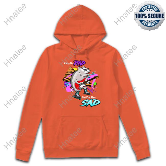 Shitheadsteve Merch I May Be Rad But I'm Also Sad Black Crewneck Sweatshirt