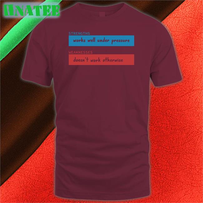 Adhd Jesse Merch Strengths Works Well Under Pressure Weaknesses Doesn't Work Otherwise Hooded Sweatshirt Adhdjesse
