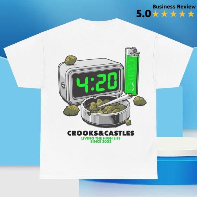 Crooks & Castles - 420 Time O'clock New T-Shirt Crooks & Castles Store Merch