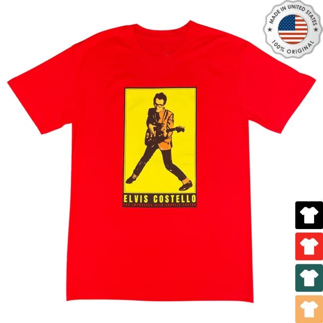 Hello Merch Official Merch Elvis Costello Retro Red Shirts HelloMerch