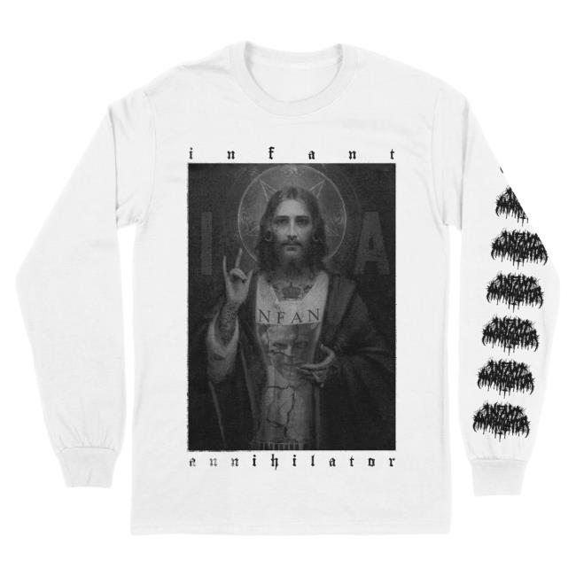 Official Indie Merch Store Infant Annihilator Jesus Long Sleeve New Shirt White IndieMerchStore