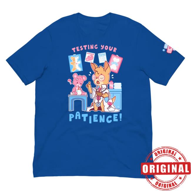 Official Pretend Again Testing Your Patience Tees Royal (UwU / Oooh Woo! Shirt) Pretendagain