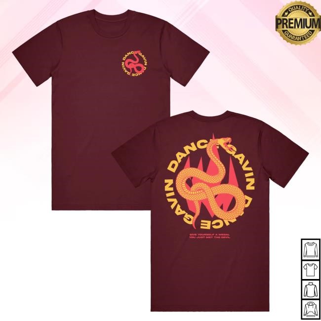 Official Dance Gavin Dance Merch Viper - Burgundy New Shirt DanceGavinDance