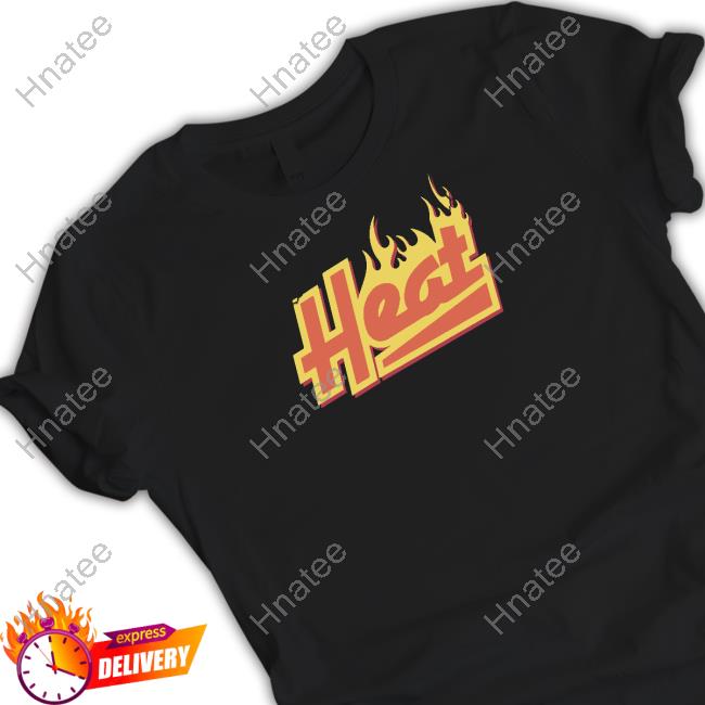 Official Miami Heat Merch Court Culture Heat Flames Tee