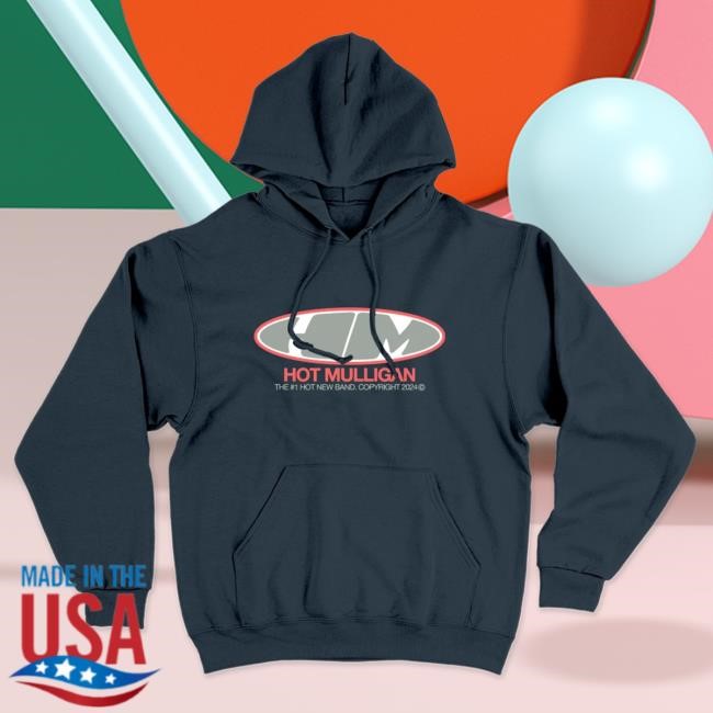 Official Hot Mulligan Merch Hot Mulligan Oval Logo Navy Popover Sweatshirt