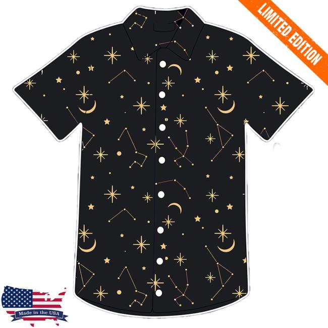Starlit Sky (Black) Hawaiian Shirt