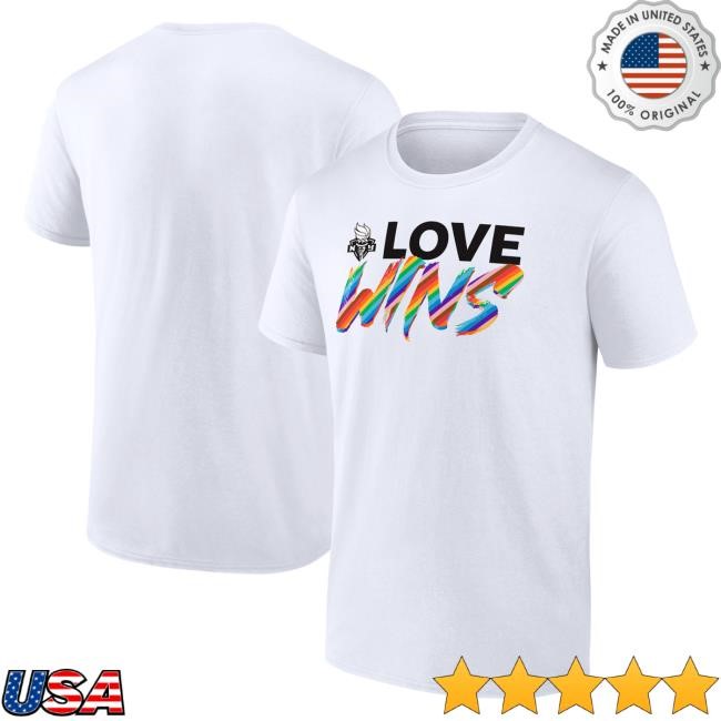 Official Ny Liberty Merch Store Men's Fanatics White New York Liberty Love Wins Shirt 2024 Ny Liberty Apparel Shop