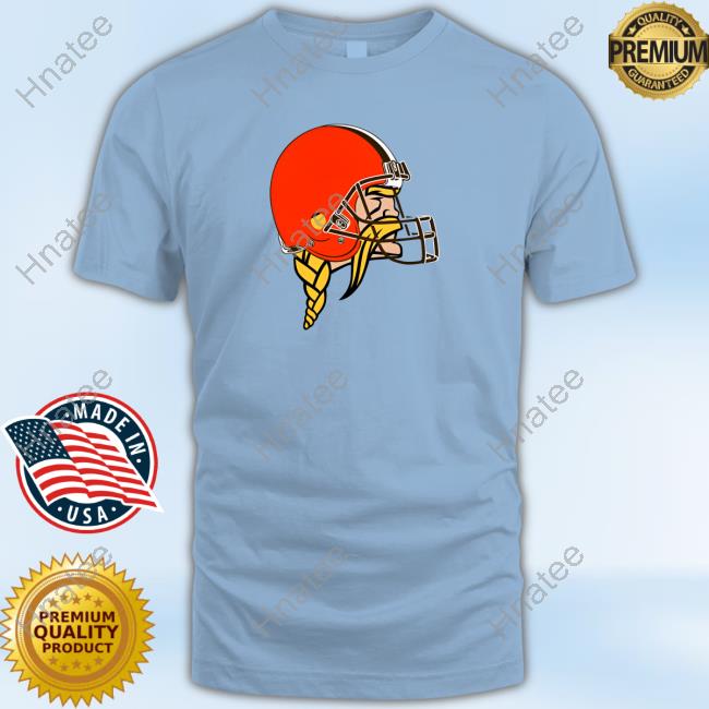 Official Jay Cuda Vikings Logo Wearing Browns Logo T Shirt