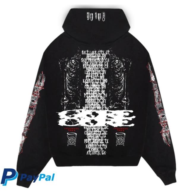 Official Playboi Carti Merch Store Ken Carson XBullet Tour Zip Hoody