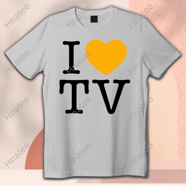 Official Hivemind Merch I Love Tv Grey Hoodie Hivemindtv
