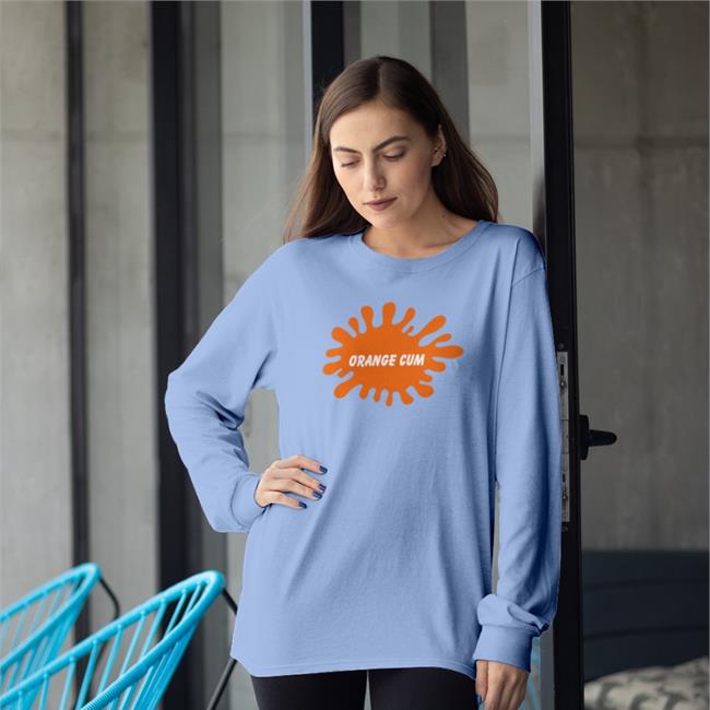 Shirts That Go Hard Merch Orange Cum Sweatshirt