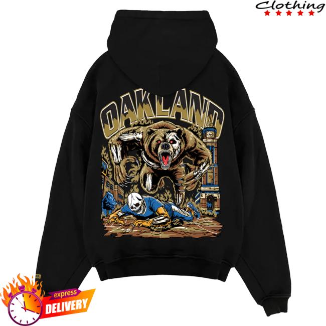 Official Sana Detroit Clothing Store Shop Sana X Oakland Hooded Sweatshirt - Black SanaDetroit