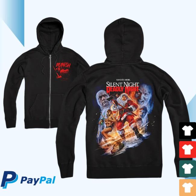 Official Cavity Colors Silent Night Deadly Night - Zip-Up Crew neck Sweatshirt
