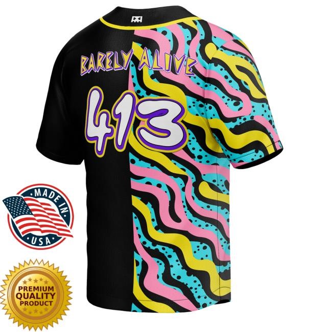 Barely Alive - Black Memphis Baseball Jersey Barely Alive Merch