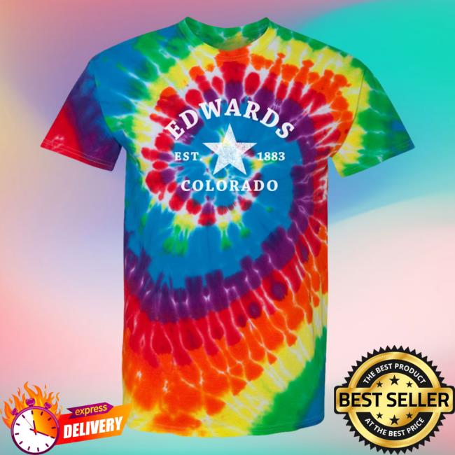 Official Hometown Apparel Edwards Colorado Star Tie-Dyed Spiral Hoodies 3D All-Over Printed